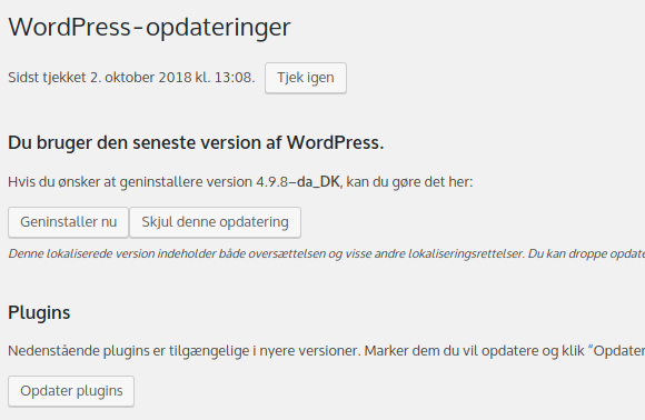 Tillad lokale servere som WP repository