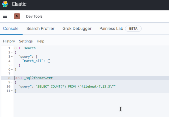 Elasticsearch og SQL