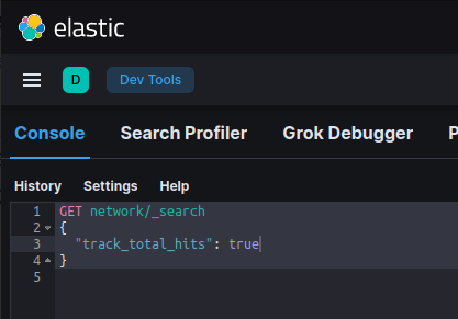 Elasticsearch søgning med 'track_total_hits'